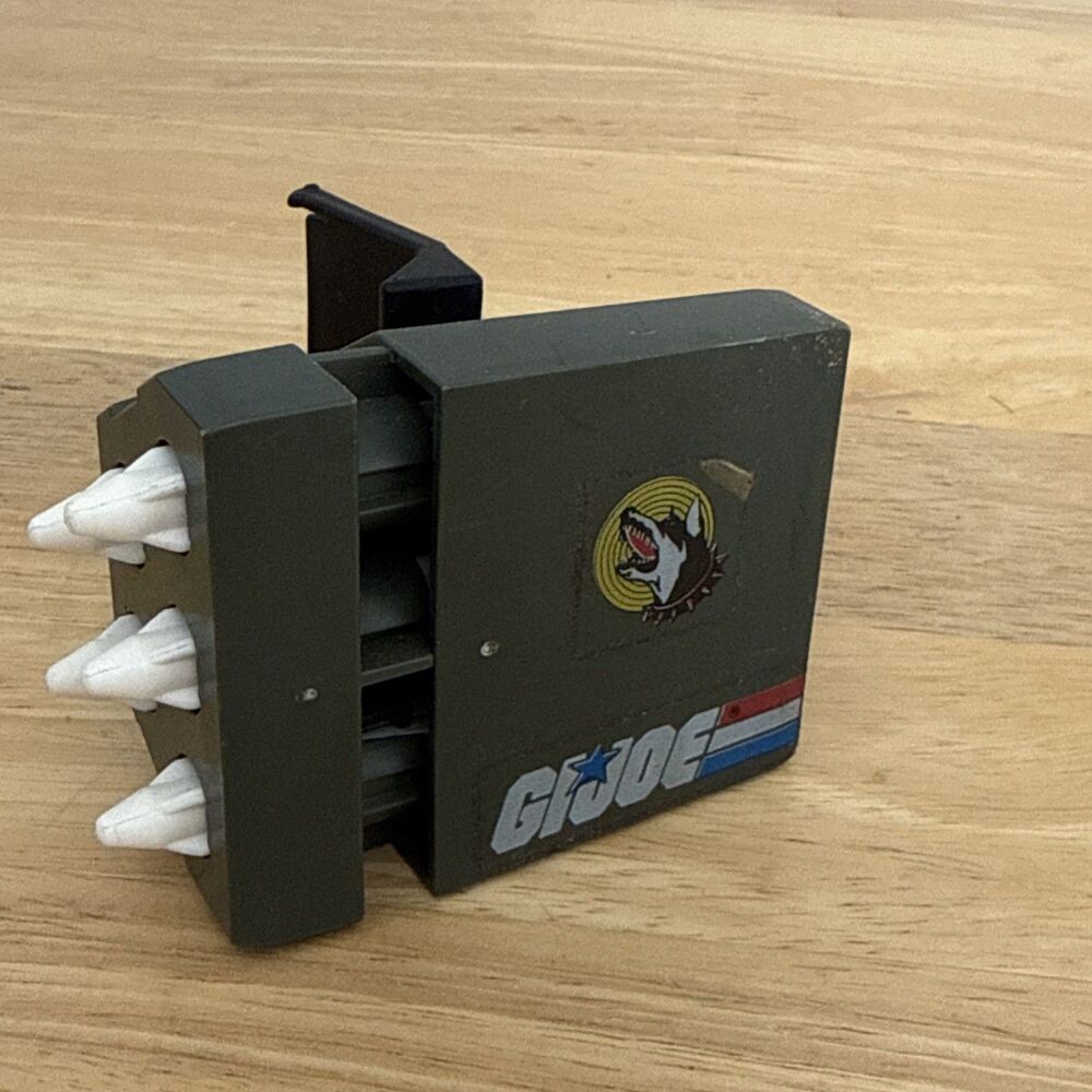 GI Joe ARAH 1988 Mean Dog Parts Missile Box With Pivot Ledge 5 White Missiles